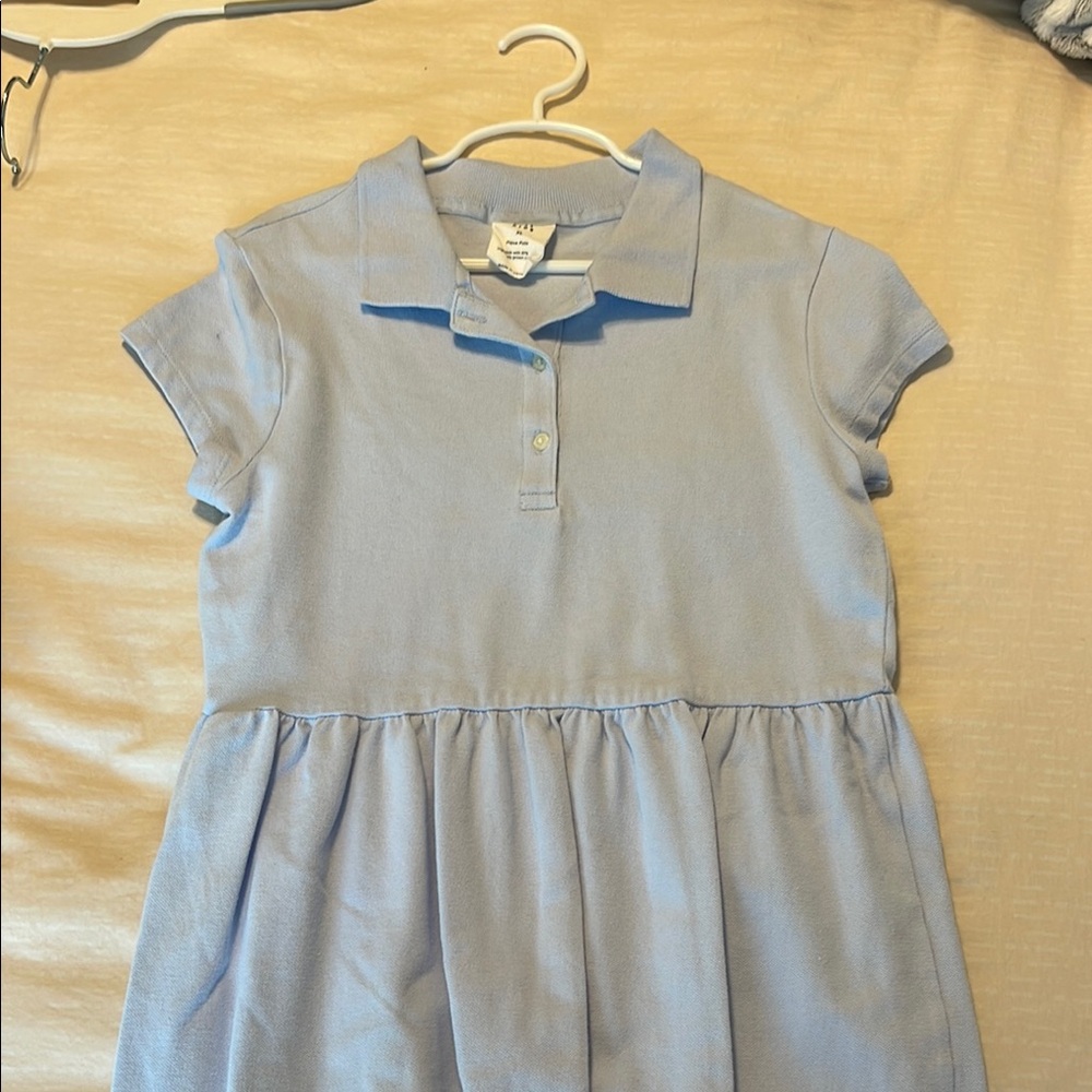 Light Blue Kids Polo Dress